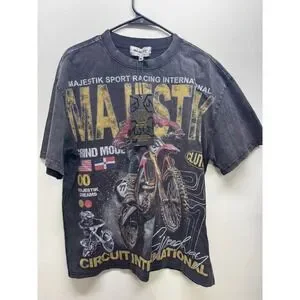 Majestik | Shirts | Majestik T Shirt Men Medium Black Built Different ...